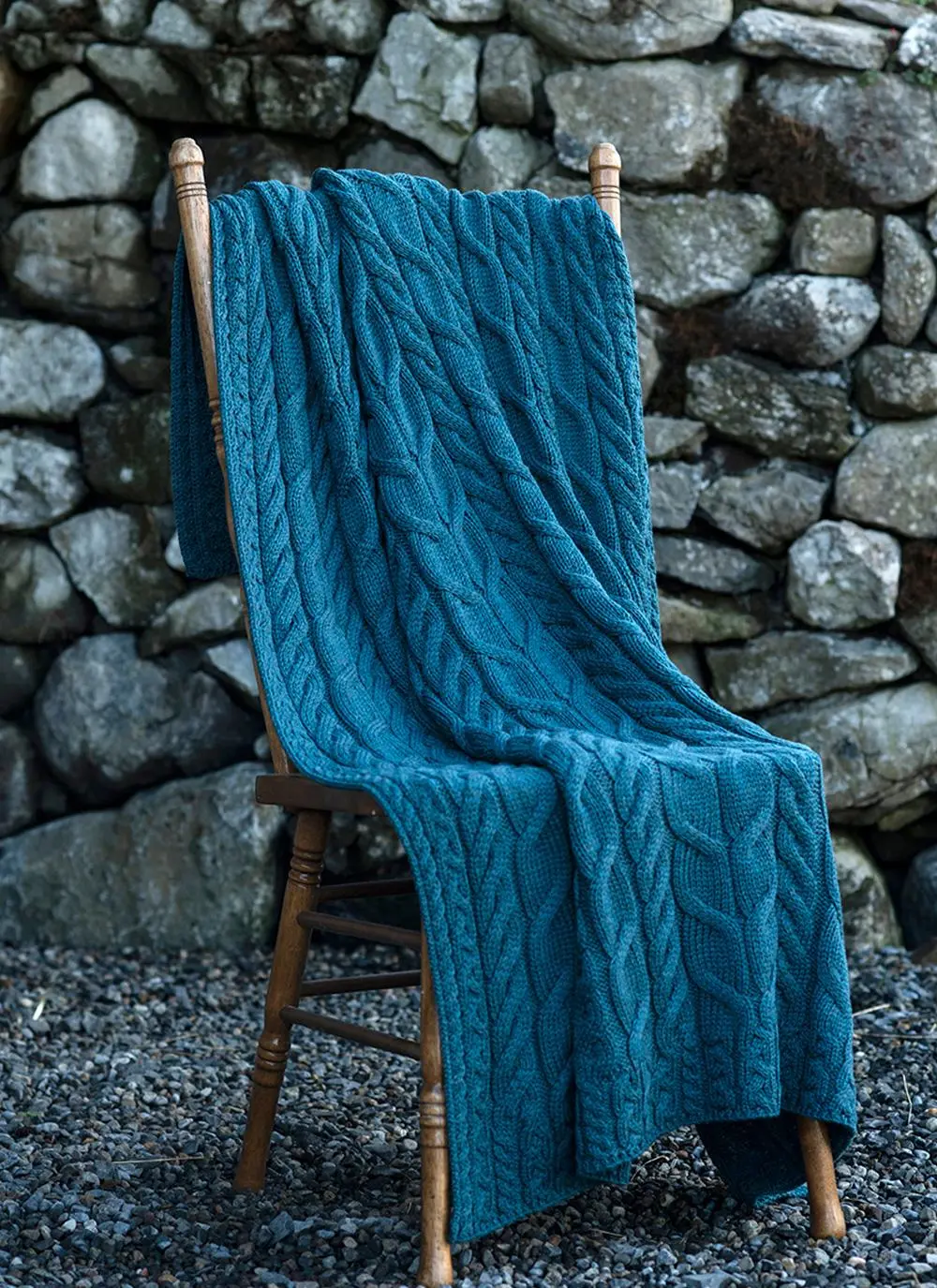 Supersoft Merino Wool Cable Throw