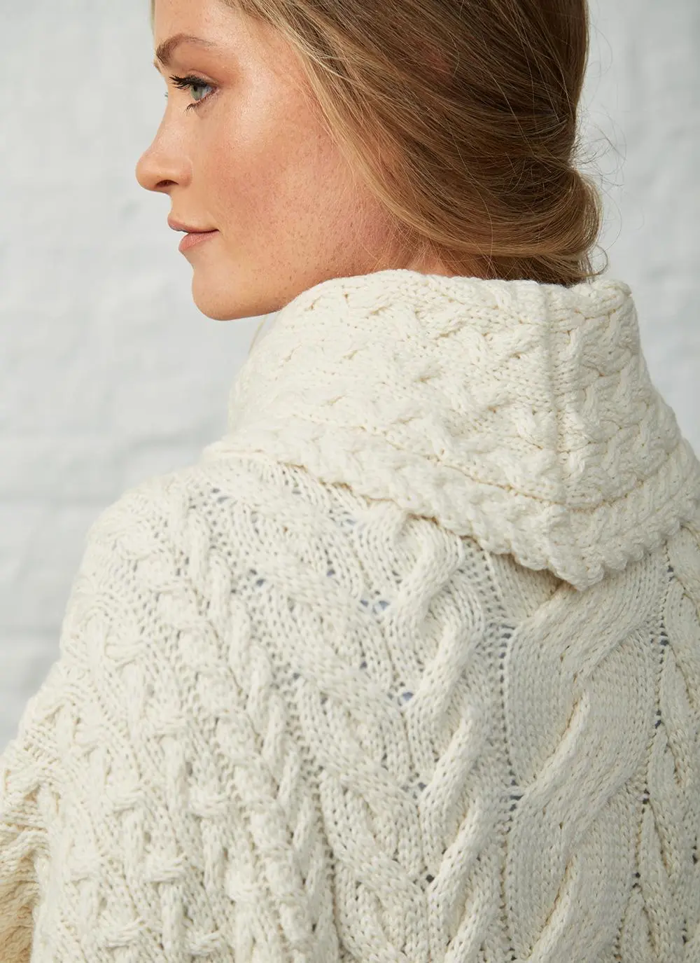 Supersoft Merino Wool Cowl Neck Poncho