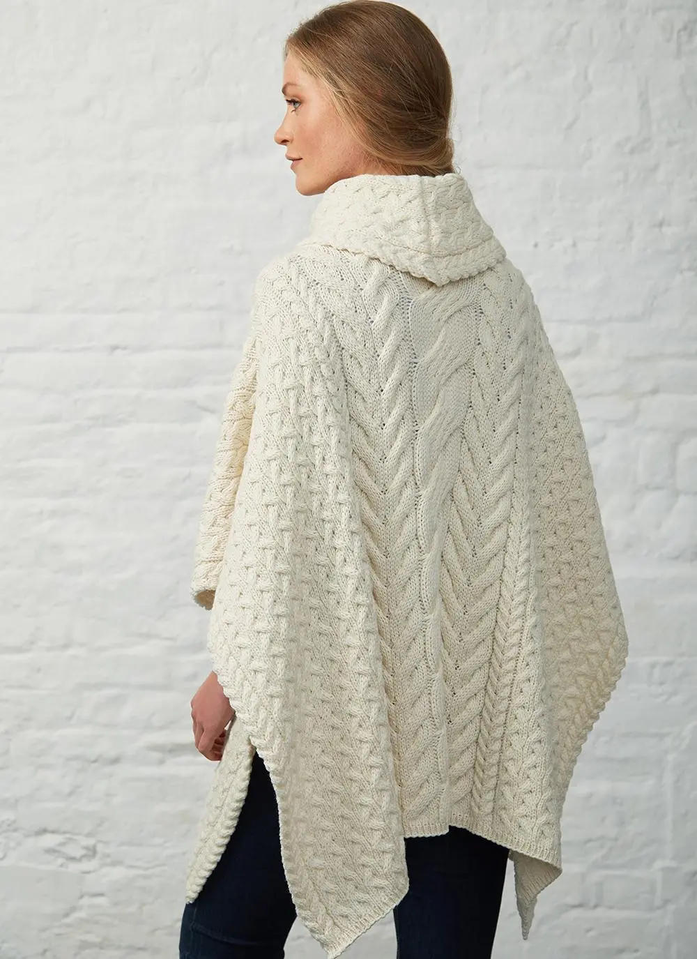 Supersoft Merino Wool Cowl Neck Poncho