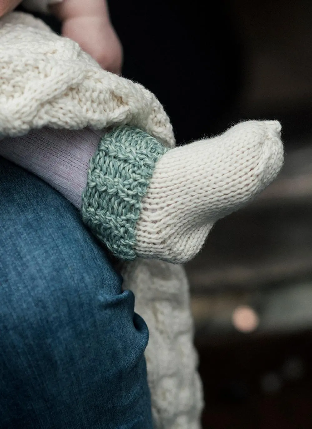 Supersoft Wool Baby Contrast Booties