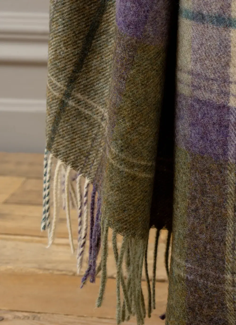 Heather Plaid Highland Wool Throw 