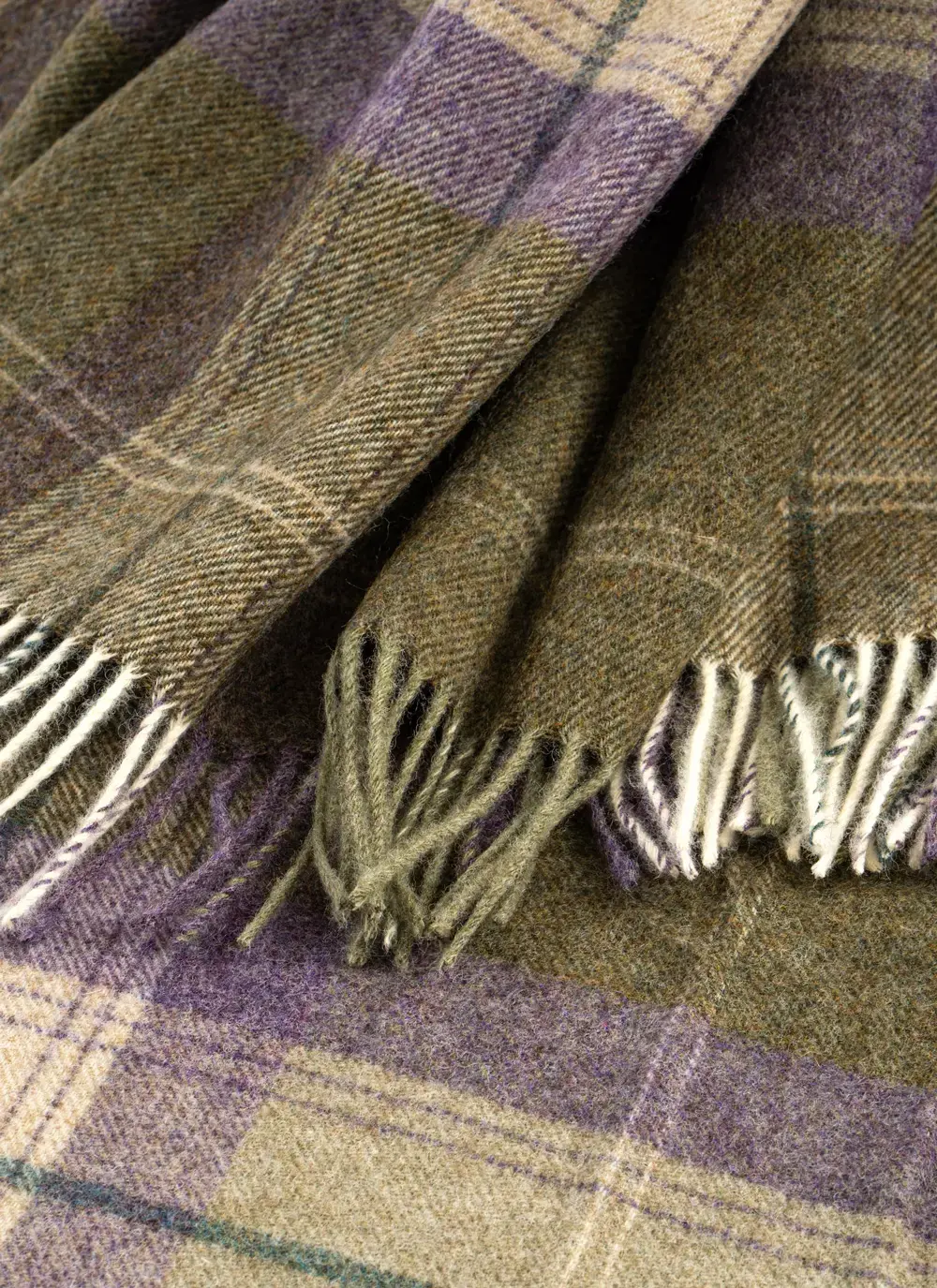 Heather Plaid Highland Wool Throw 