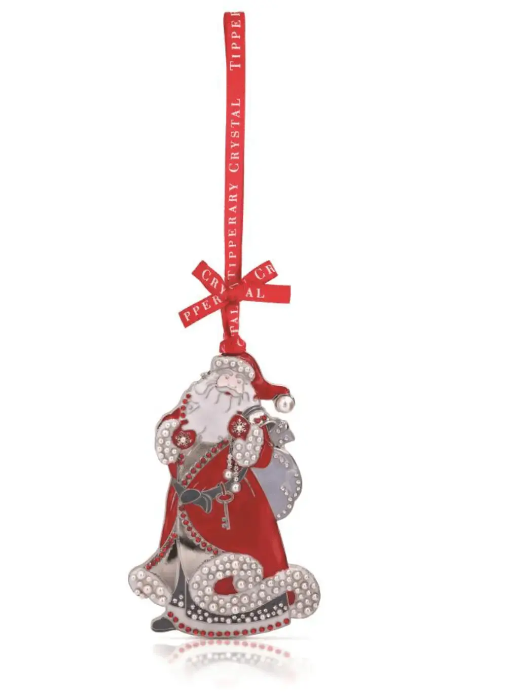 Tipperary Crystal Santa Pearl Decotation