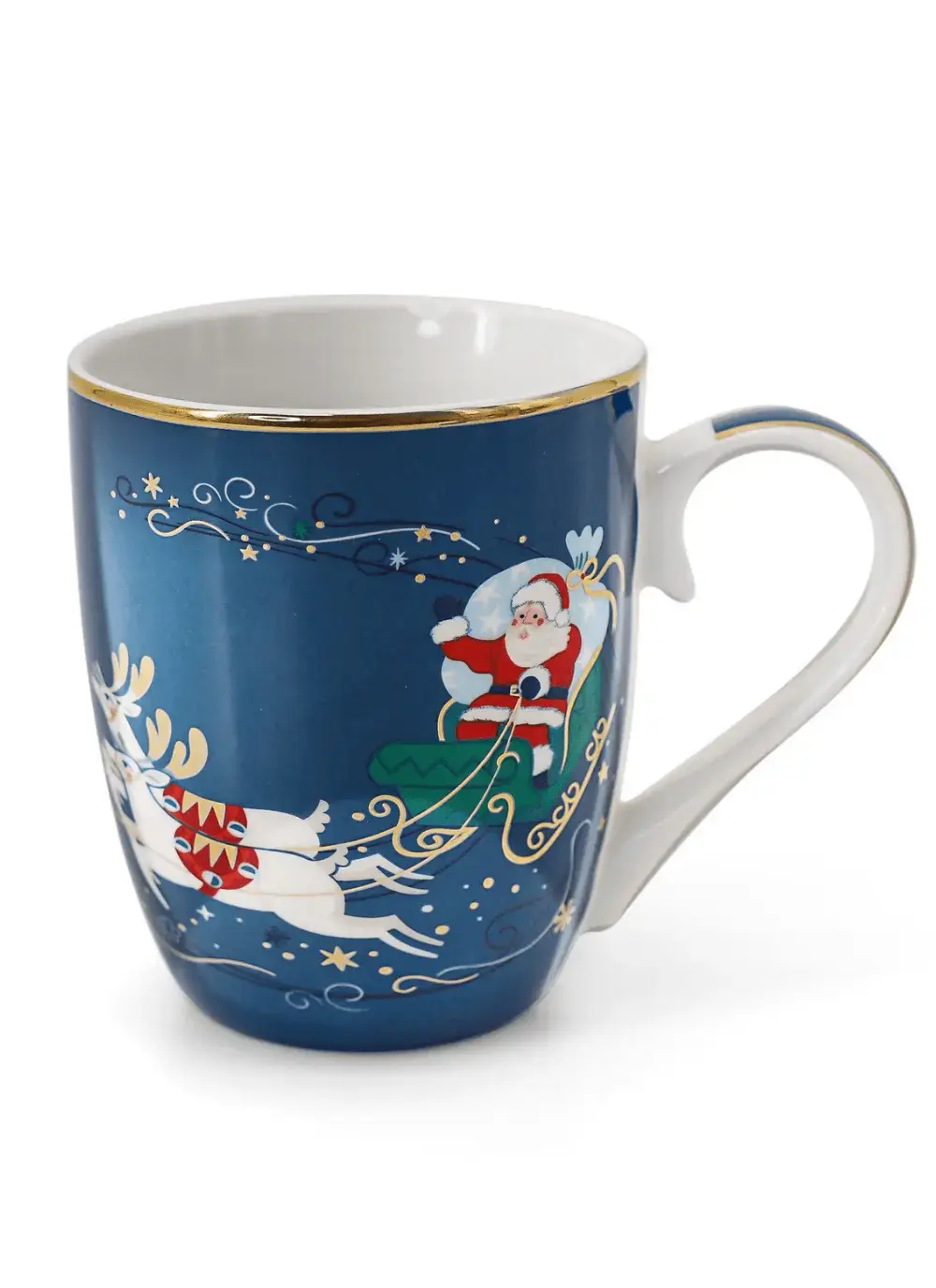 Tipperary Crystal Santa On Sleigh Mug