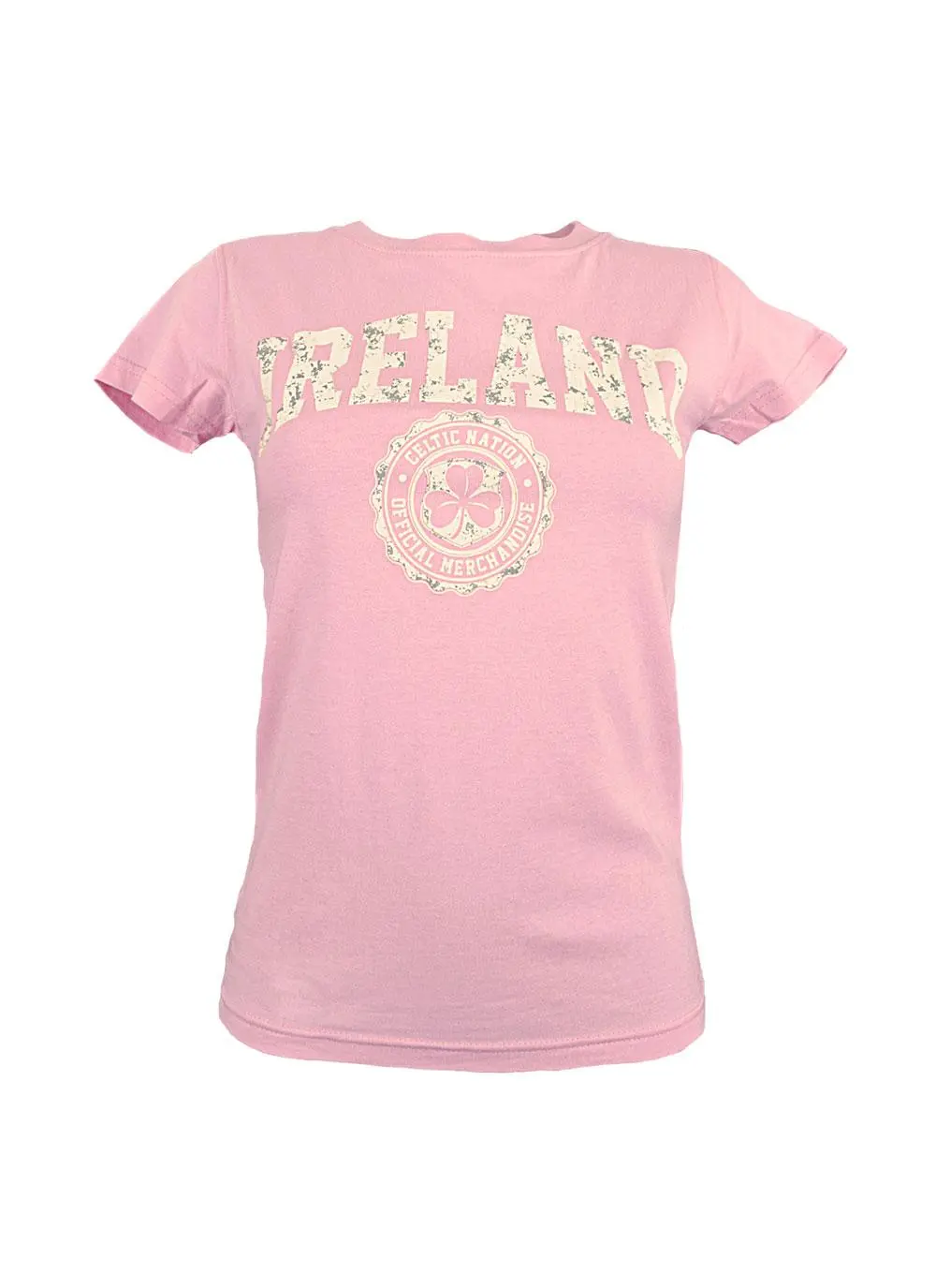 Women's Fitted Pink Celtic Ireland T-Shirt