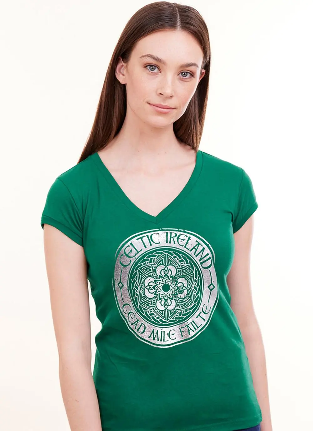 Ladies Ireland Cead Mile Failte V-Neck 