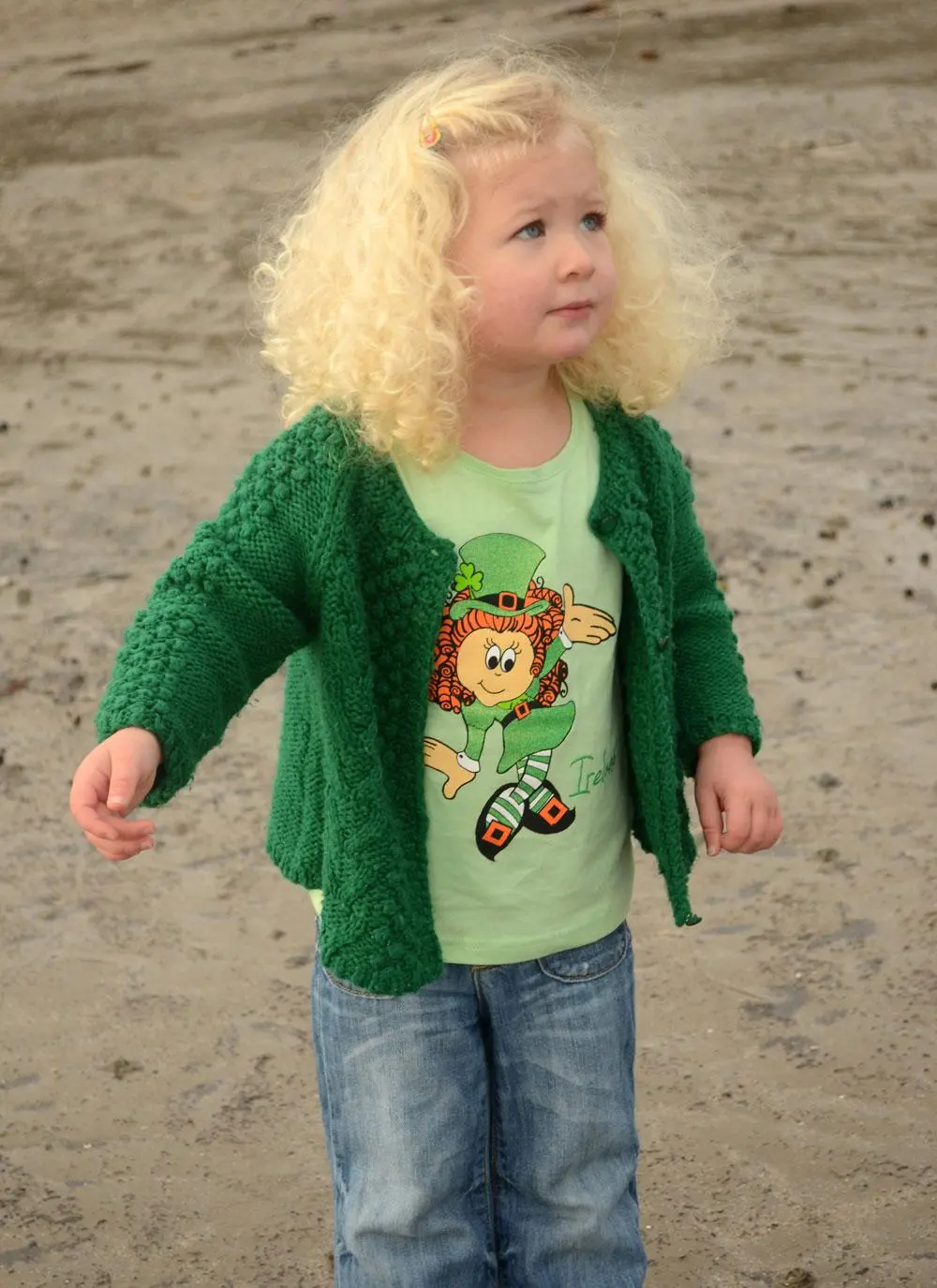 Green Girls Frilly Irish Leprechaun T-Shirt