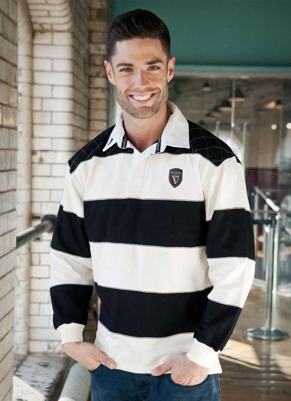 Zane Blue Stripe Rugby Top