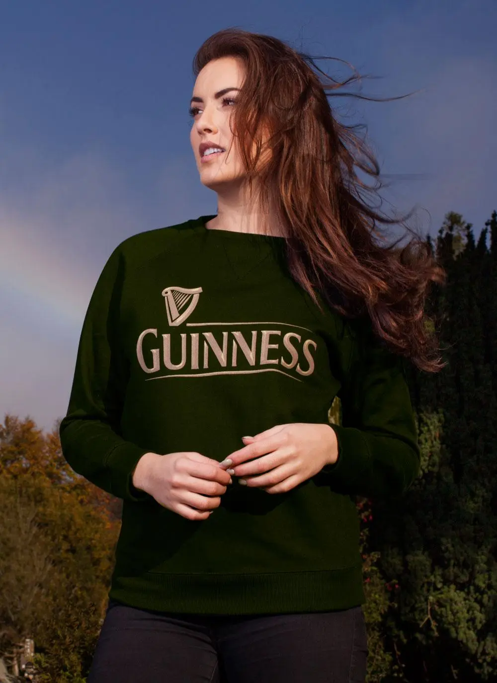 Ladies Green Guinness Sweatshirt