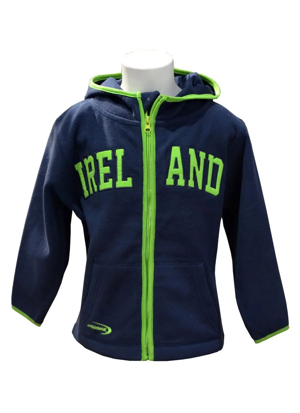 Kids Ireland Navy Full Zip Fleece Hoodie