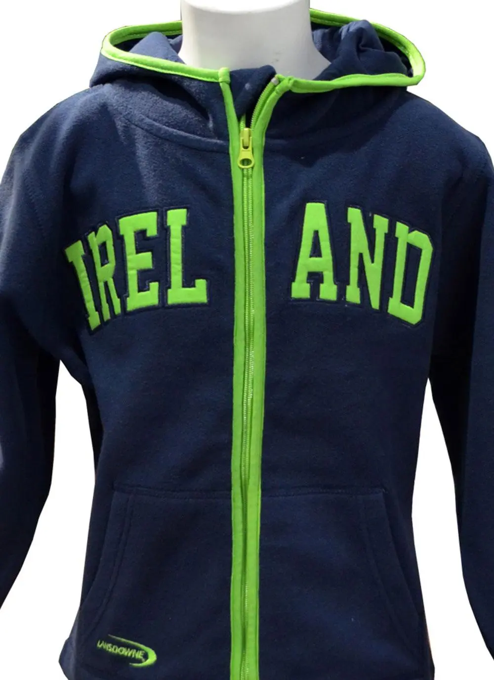 Kids Ireland Navy Full Zip Fleece Hoodie