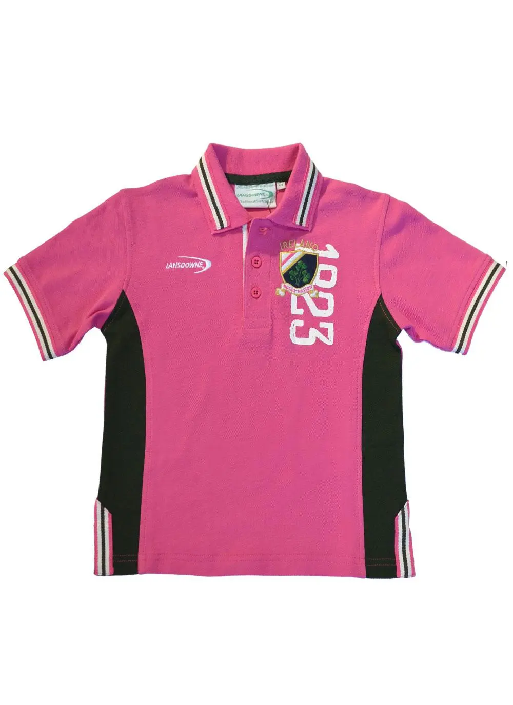 Girls Irish Rugby Pink Polo Shirt
