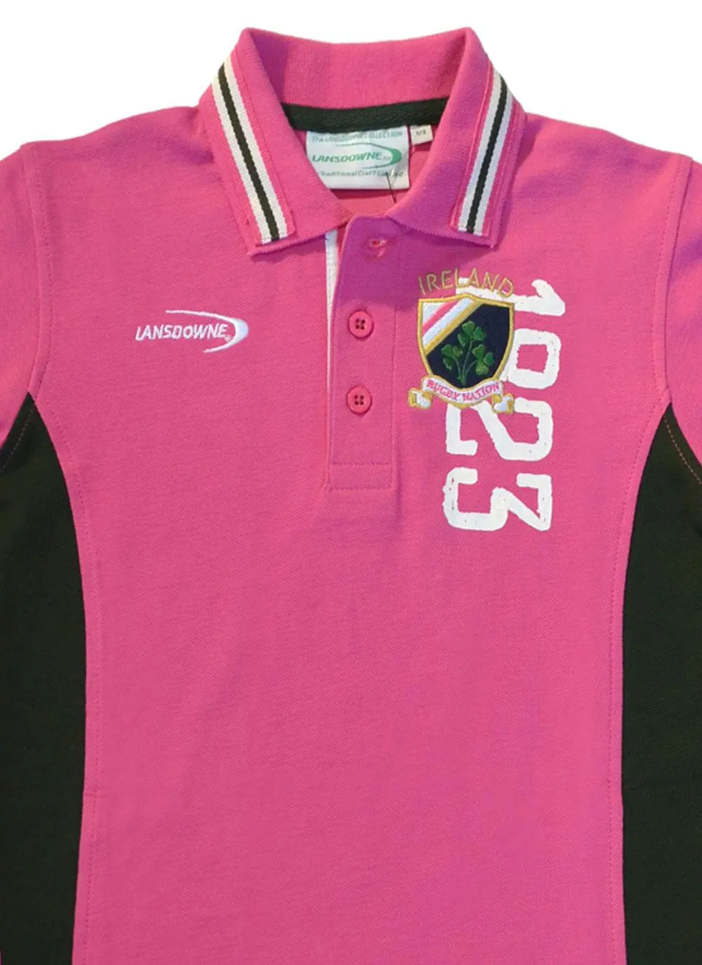 Girls Irish Rugby Pink Polo Shirt