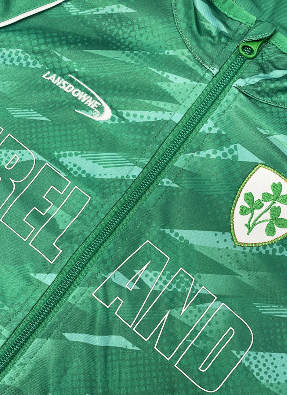Lansdowne Kids Ireland Shamrock Performance Full Zip Top