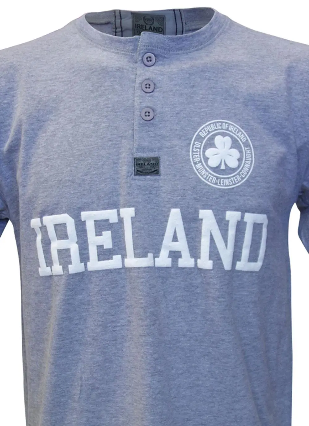 Men's Ireland Gray Marl Henley Shirt