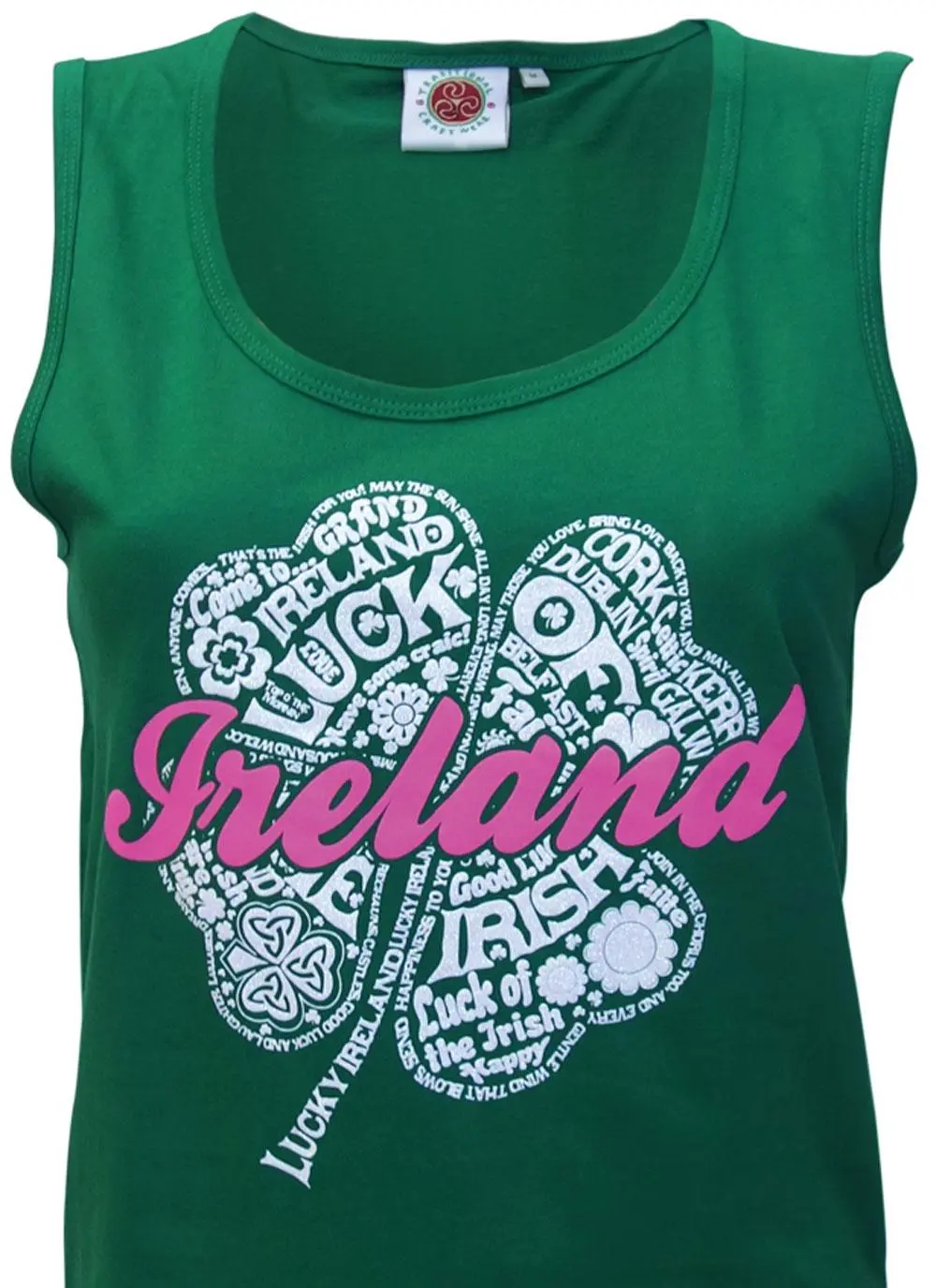 Ladies Green Ireland Vest