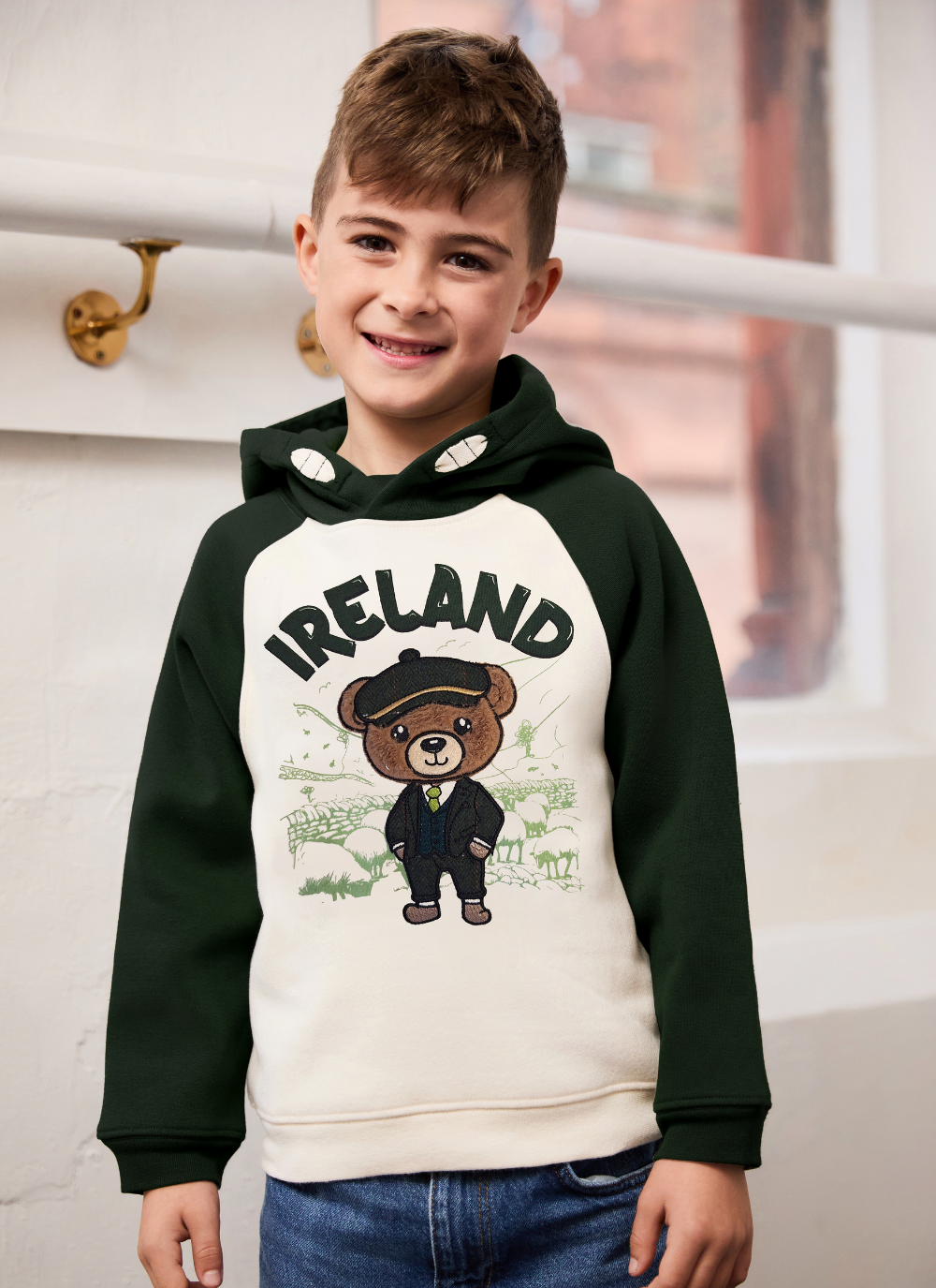 Ireland Bear Hoodie