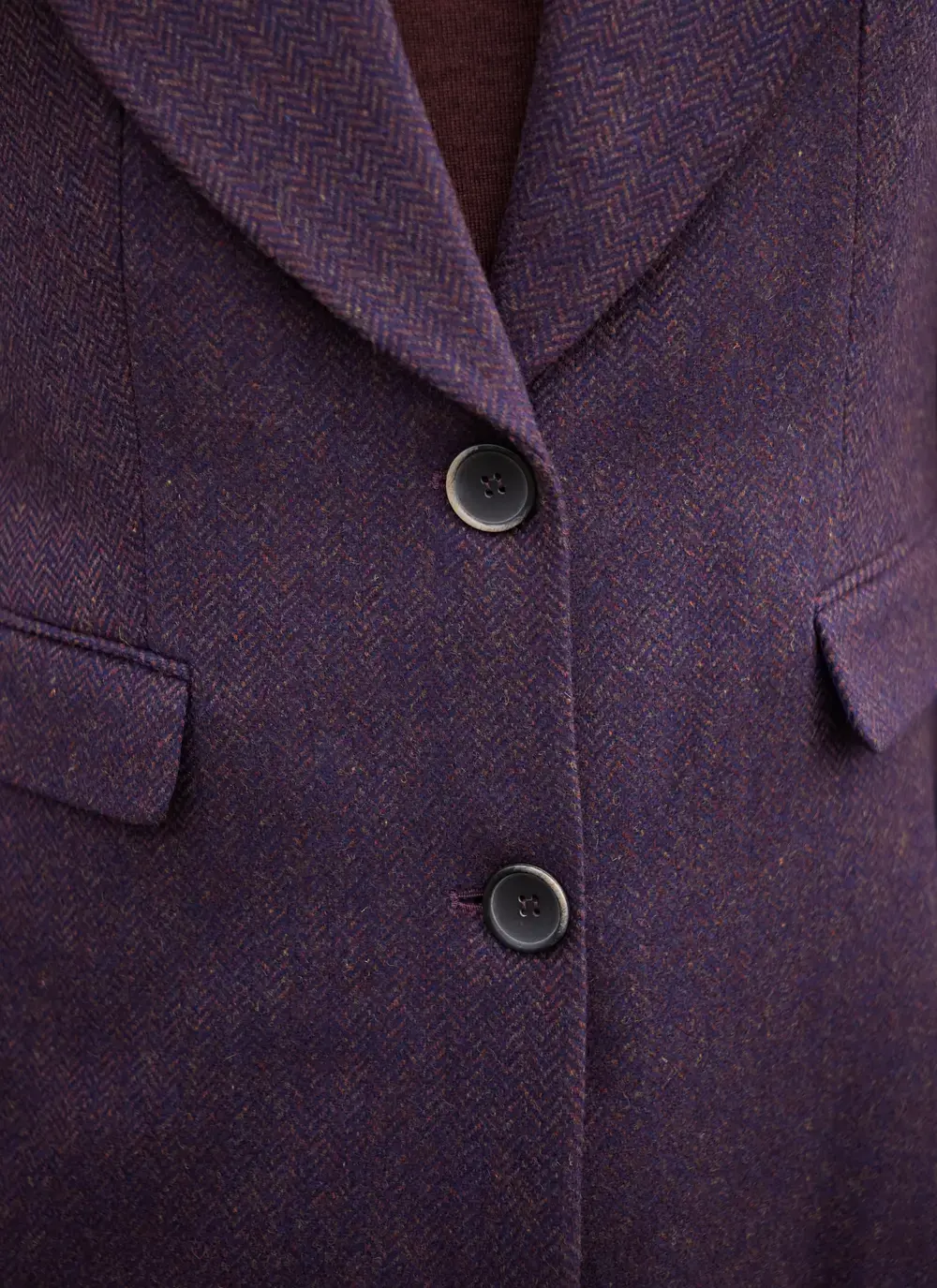 Herringbone Tweed Longline Coat 