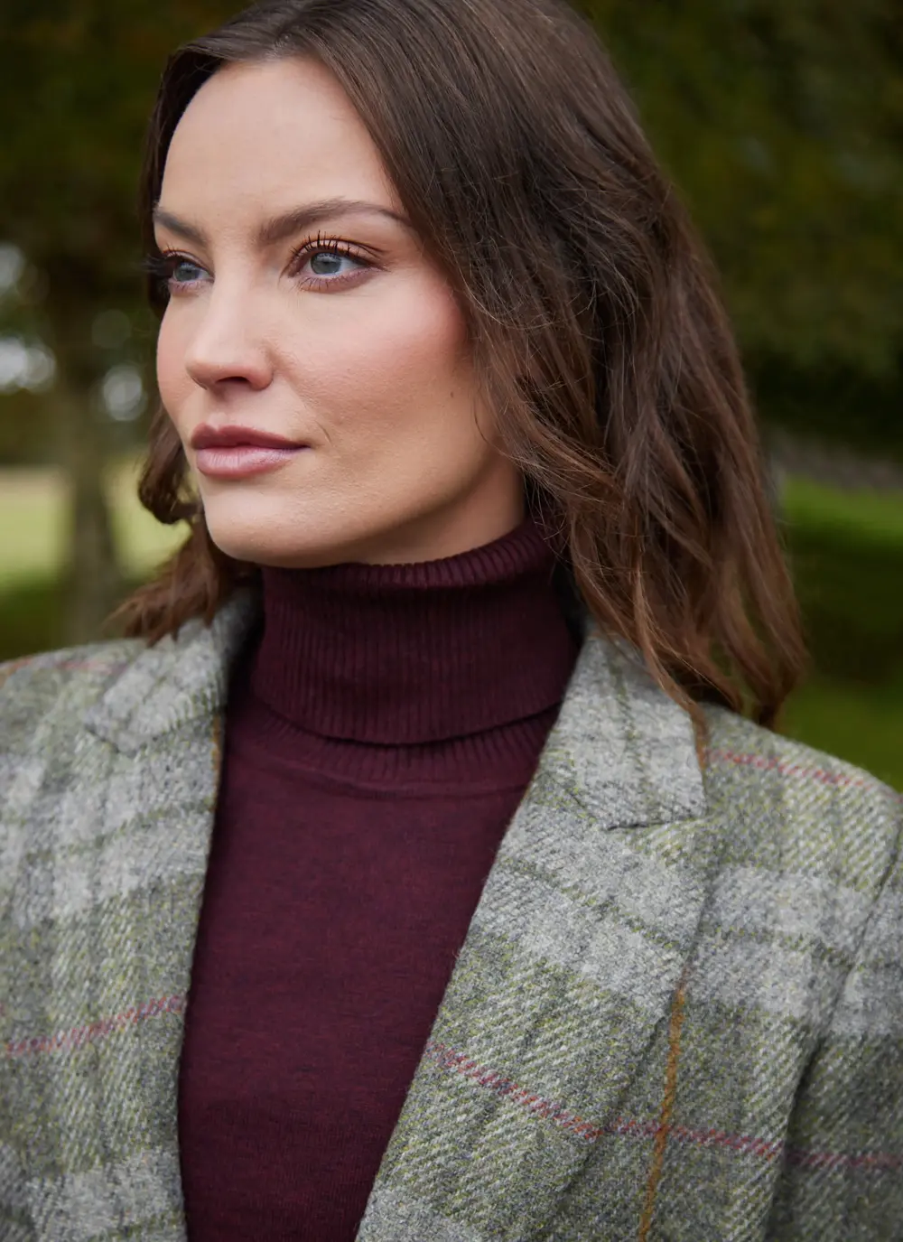 Irish Tweed Blazer in Green Check 