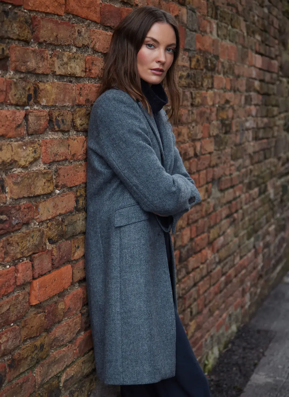Irish Tweed Mid-Length Coat