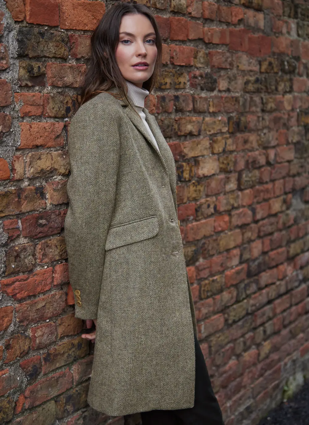 Irish Tweed Mid-Length Coat