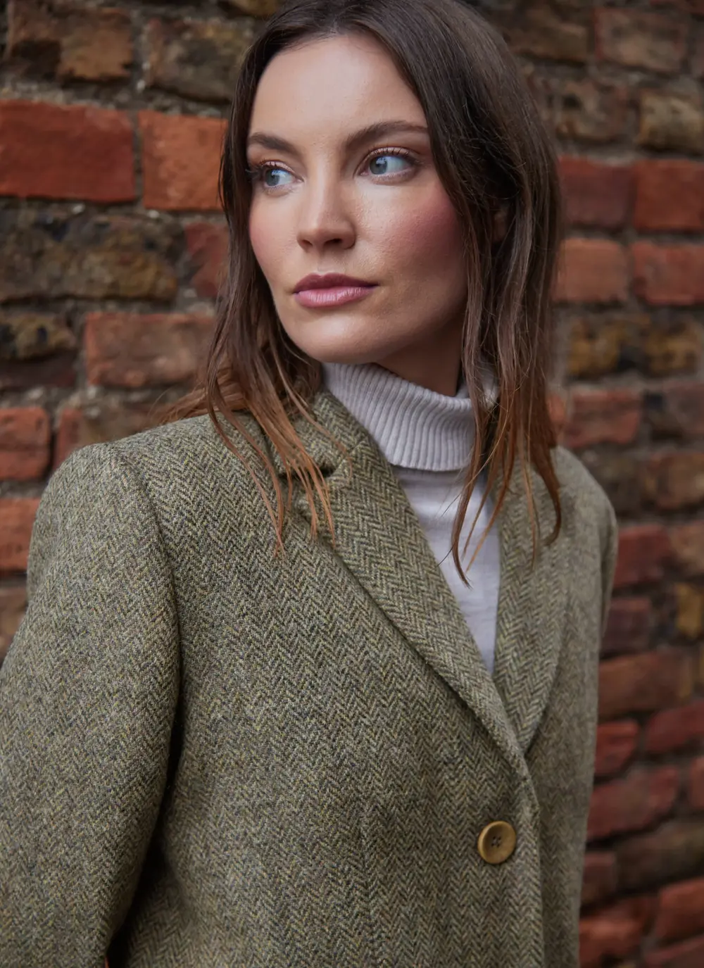Irish Tweed Mid-Length Coat