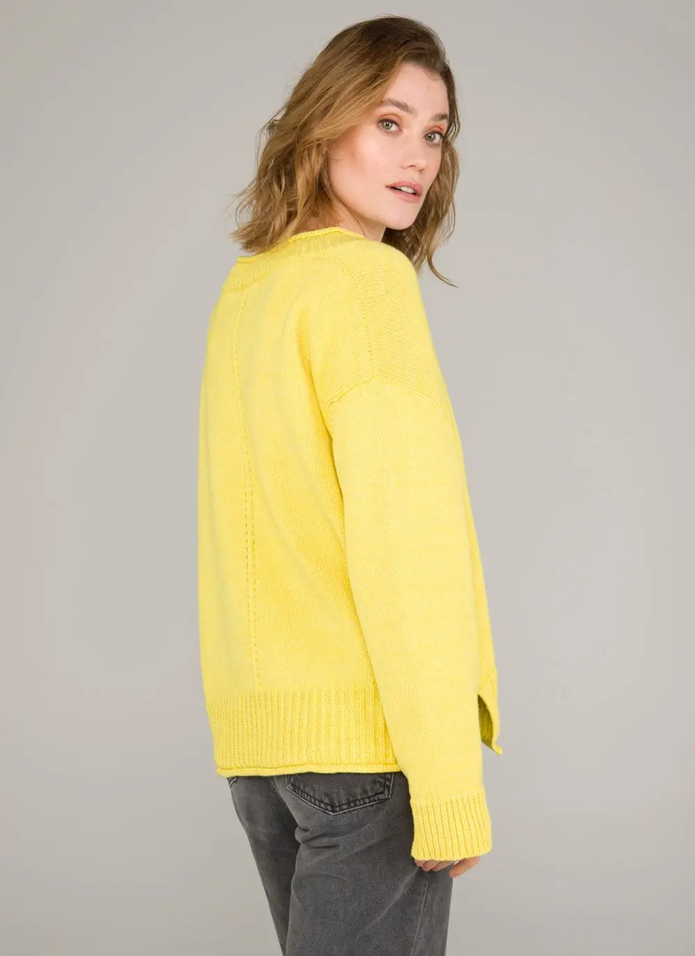 The Sage V-Neck Sweater With Roll