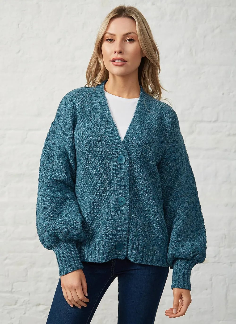 Thistle Cable Knit Sleeve Cardigan