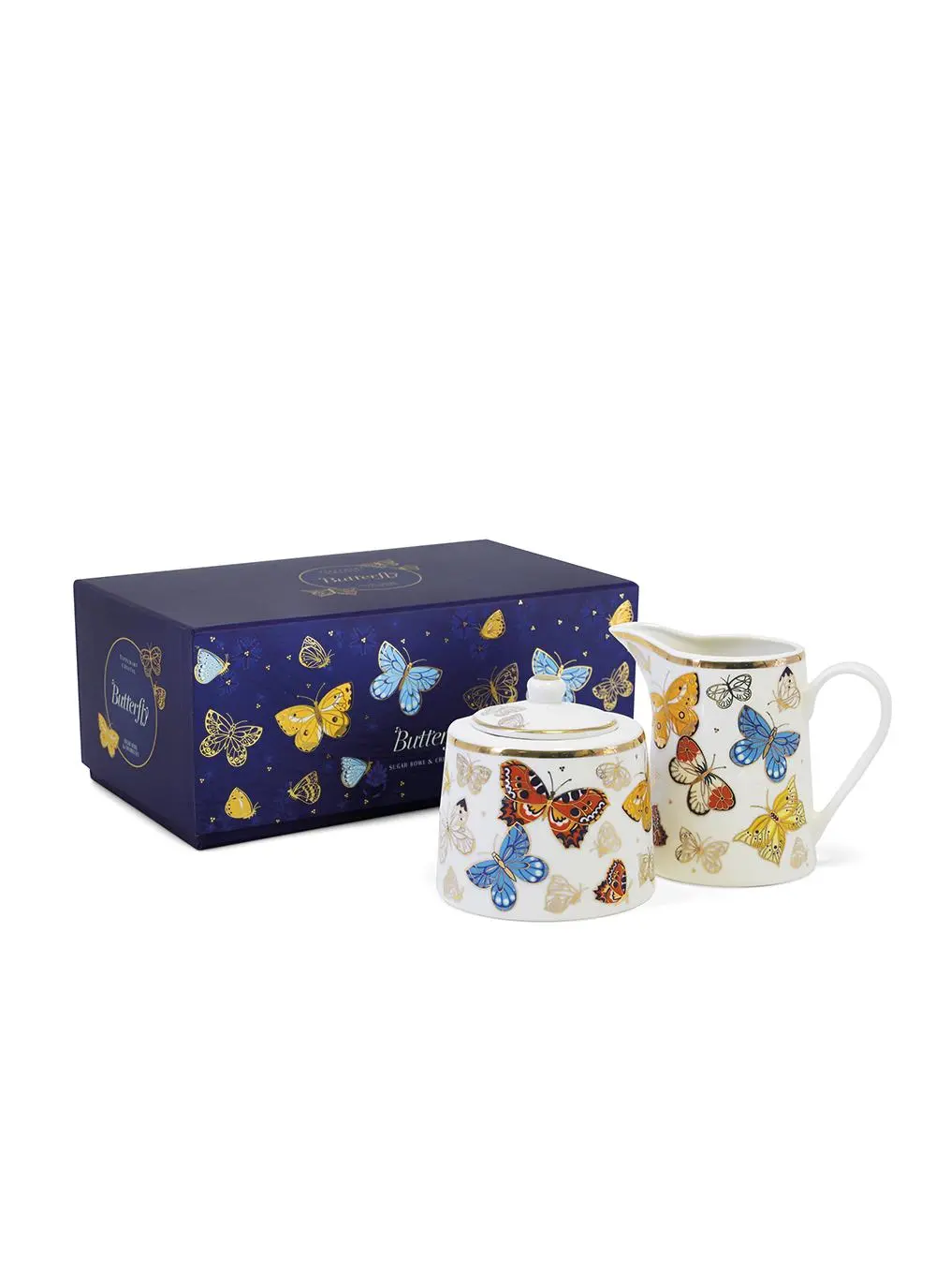 Butterfly Sugar Bowl & Jug Set
