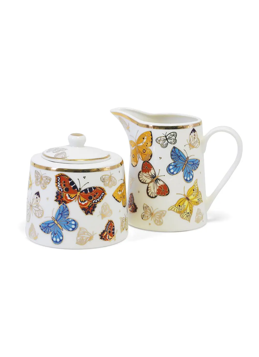 Butterfly Sugar Bowl & Jug Set
