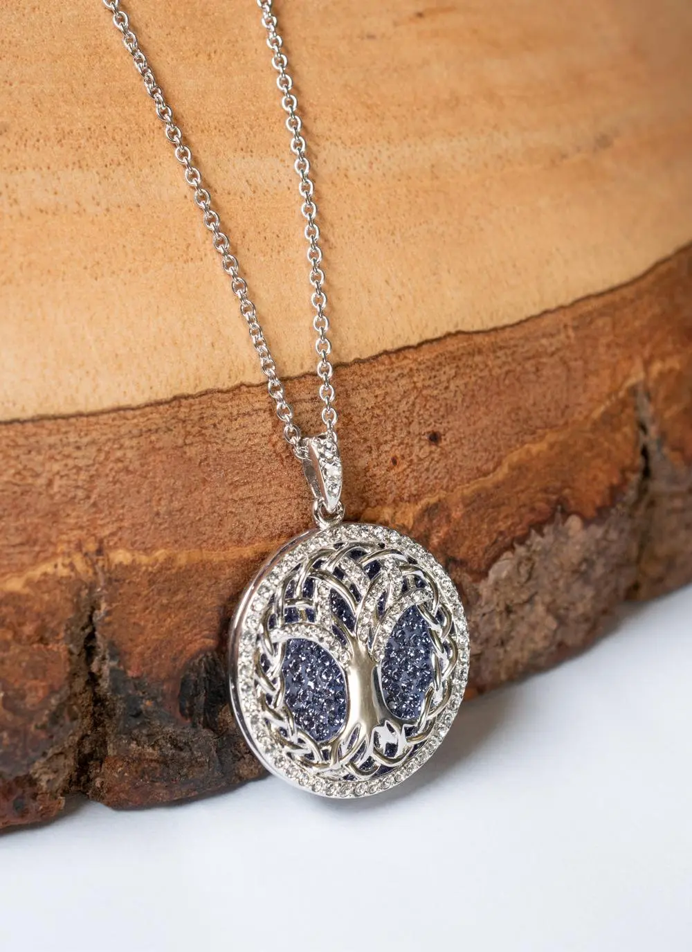 Tree Of Life Pendant Embellished With Swarovski Crystals