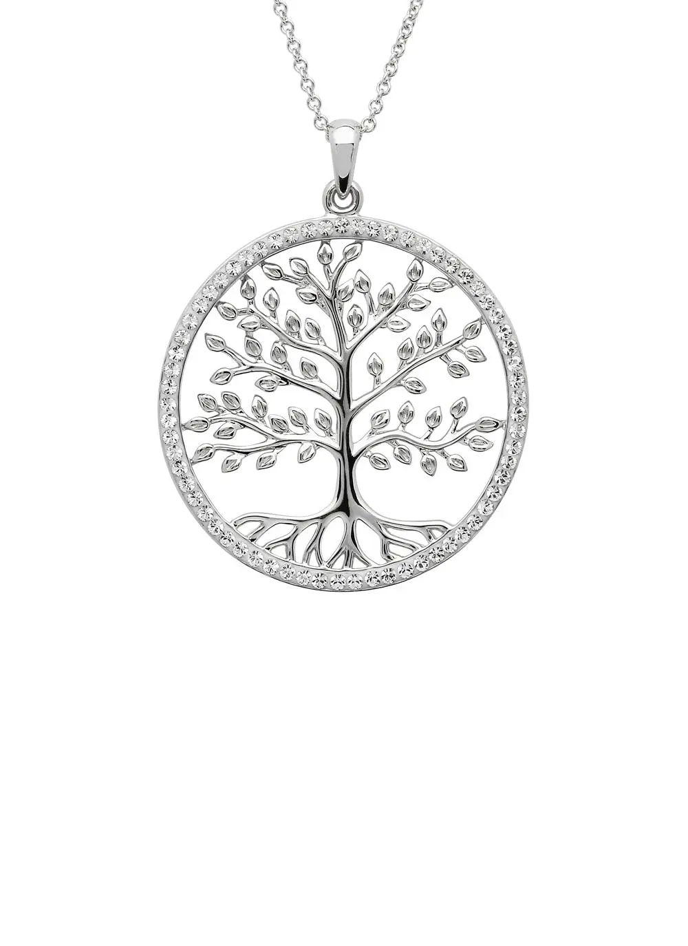 Tree of Life Pendant Adorned with Swarovski Crystals