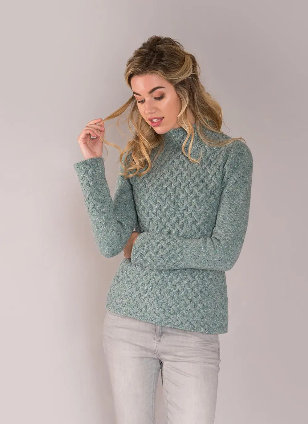 Wool Cashmere Trellis Sweater