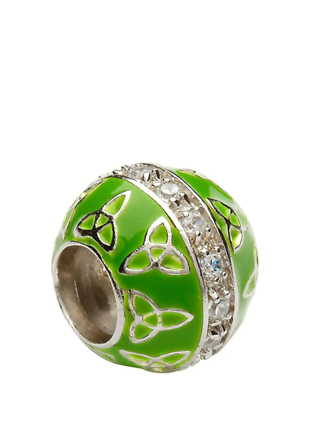 Trinity Knot & Cubic Zirconia Bead