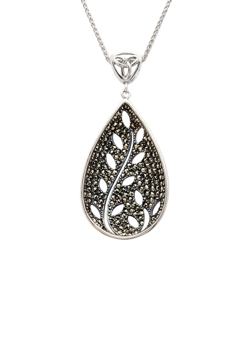 Trinity Tree Of Life Marcasite Pendant