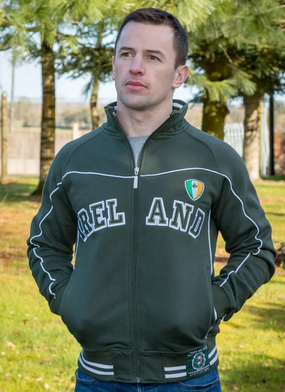 Unisex Ireland Full Zip Sweater