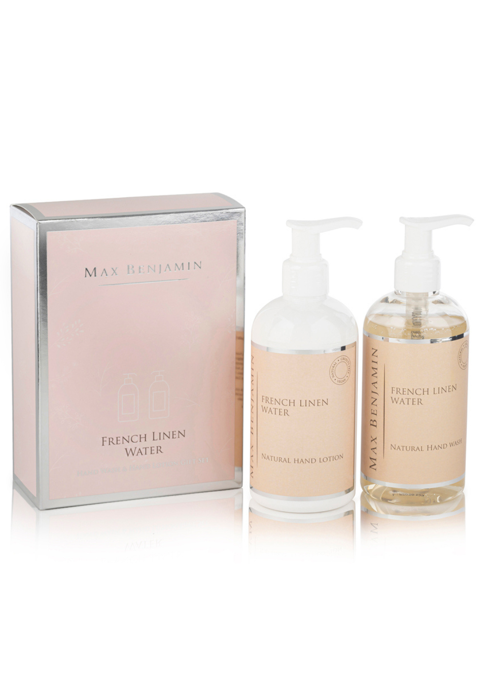 Product packaging and two bottles