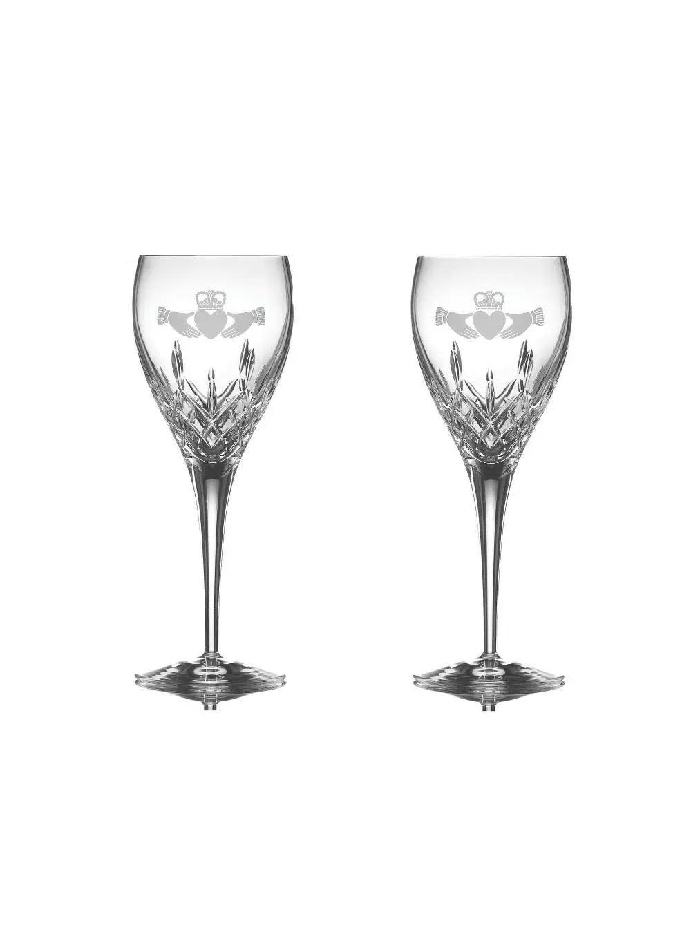 Galway Crystal Claddagh Goblets (Pair)