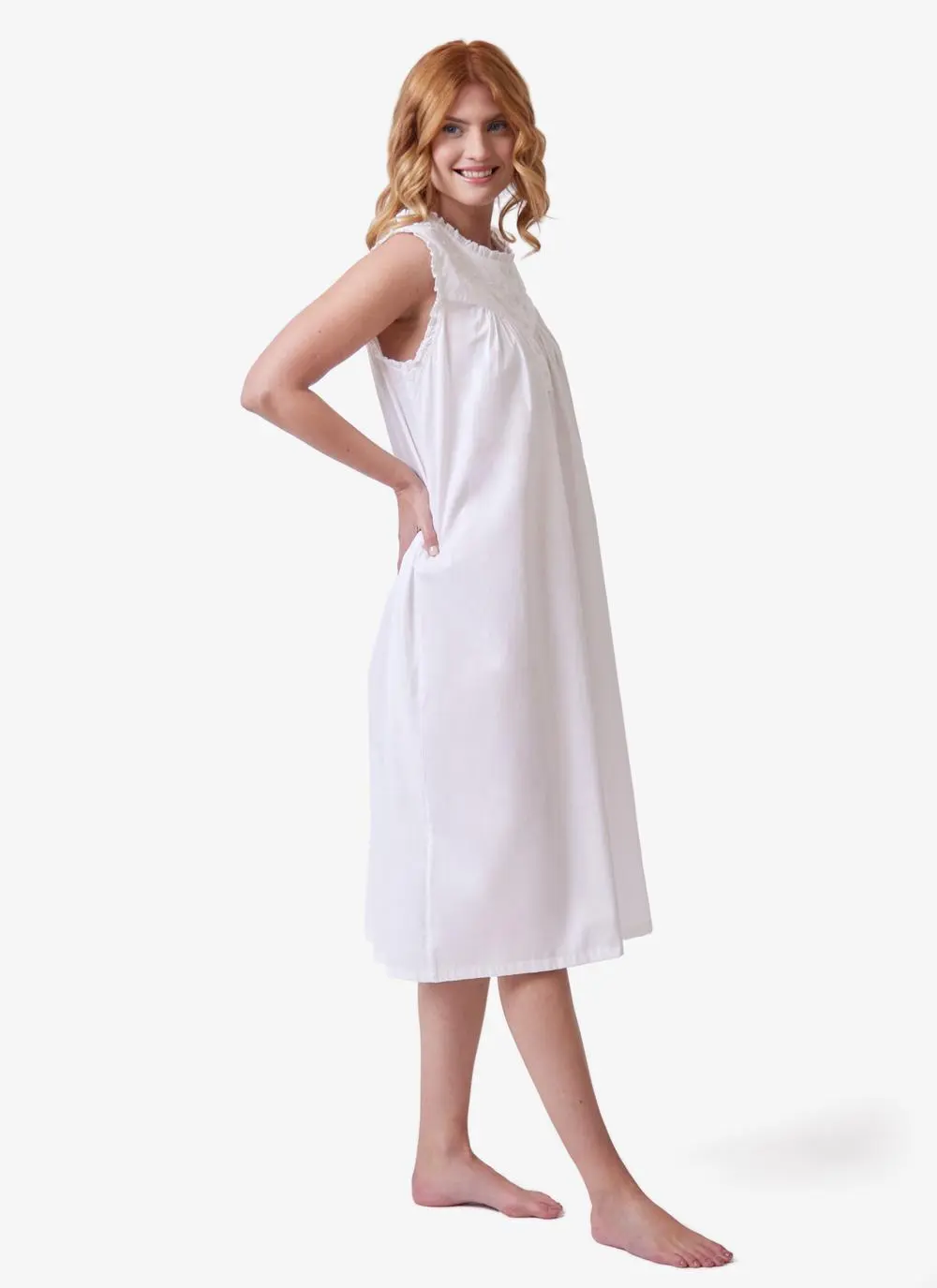 Elegant Lace Slip: Women's Silk and Cotton Sleep Dress