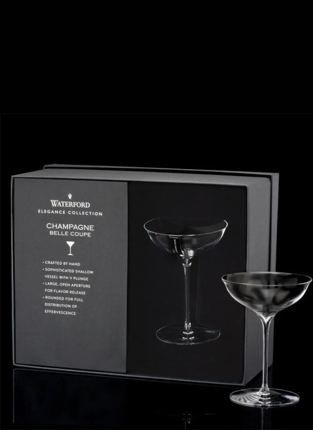 Waterford Crystal Elegance Champagne Belle Coupe Pair