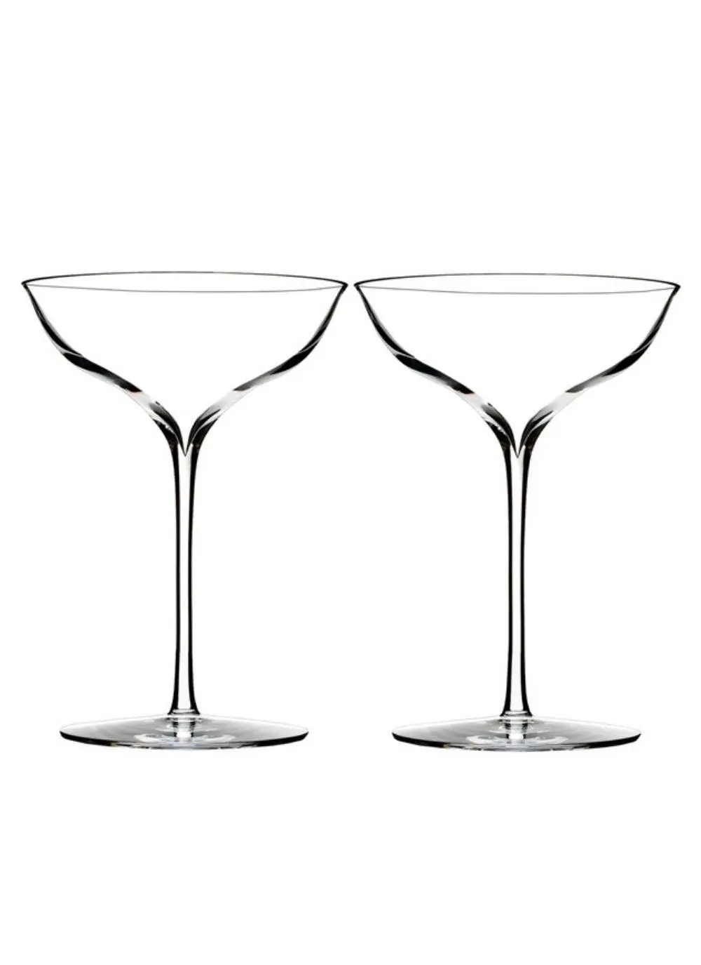 Waterford Crystal Elegance Champagne Belle Coupe Pair