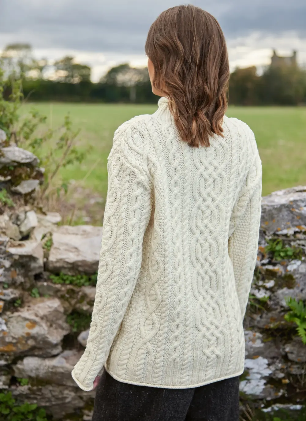 Personalized Aoife Soft Roll Neck Aran 