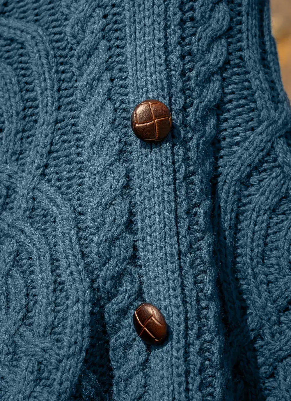 Honeycomb Cable Button Poncho 