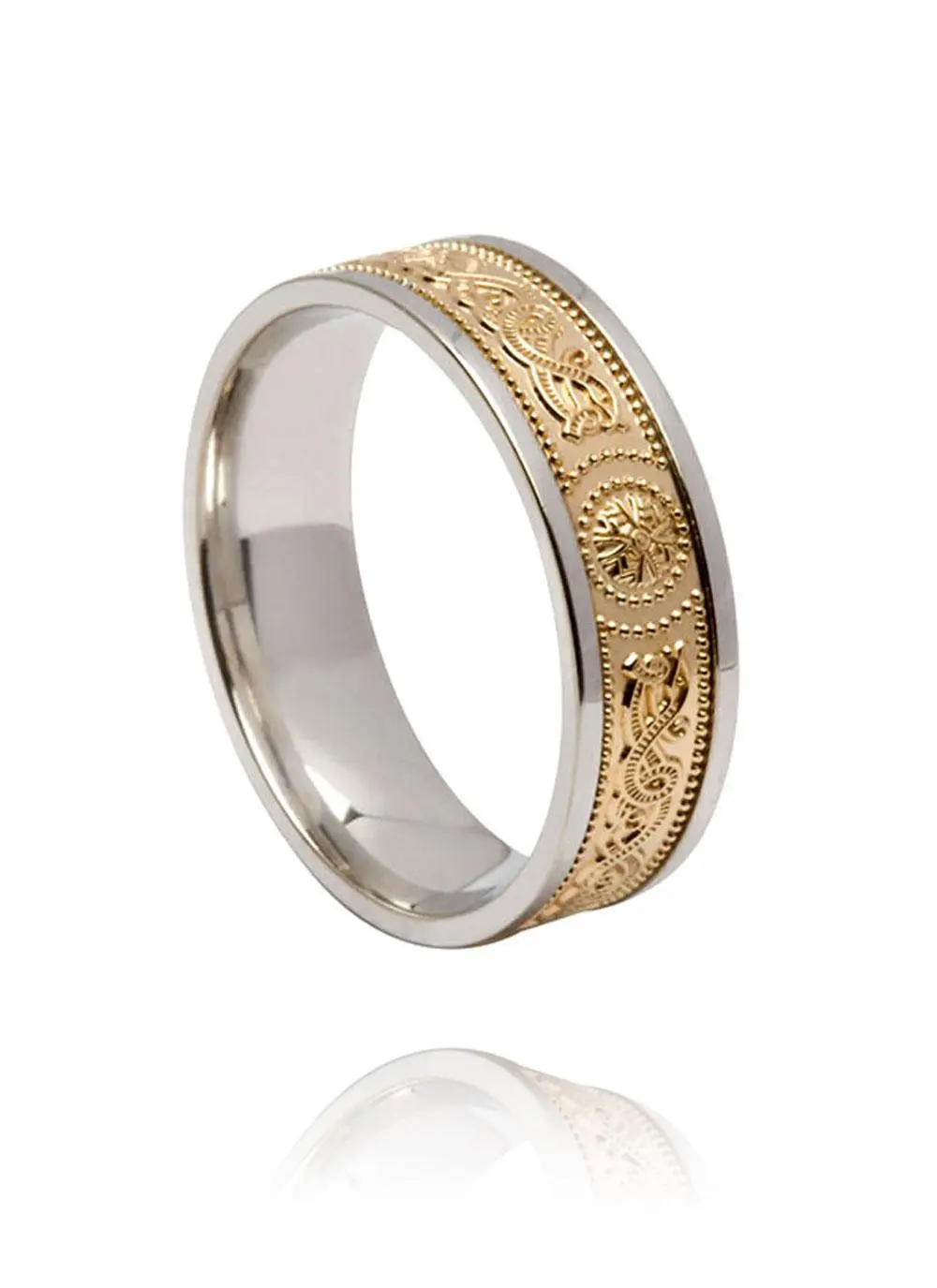 Ladies 10K Gold Celtic Wedding Band