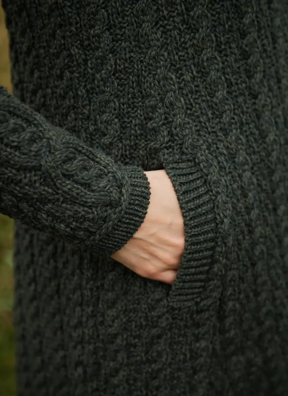 Deirdre Aran Oversized Collar Coatigan