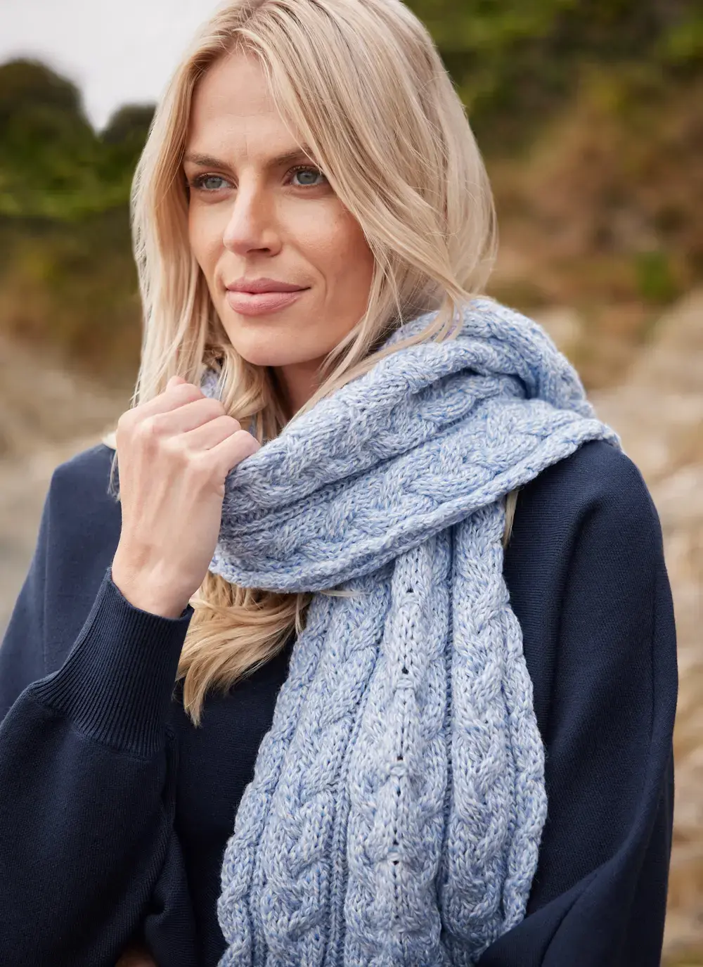 Chunky Cable Knit Scarf