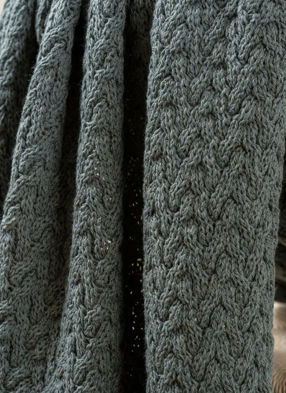 Merino Tweed Cable Throw
