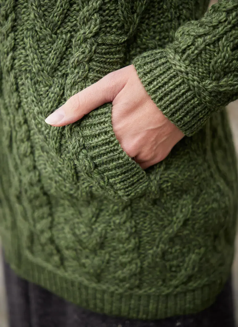 Long Troyer Aran Cardigan 