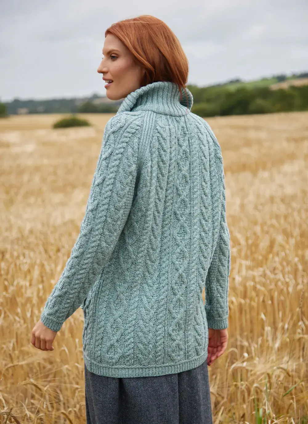 Long Troyer Aran Cardigan 