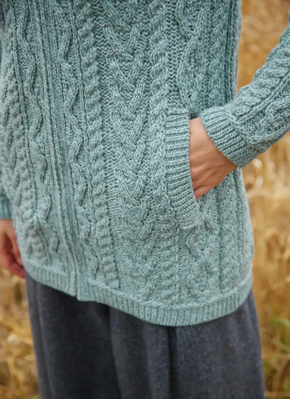 Long Troyer Aran Cardigan 